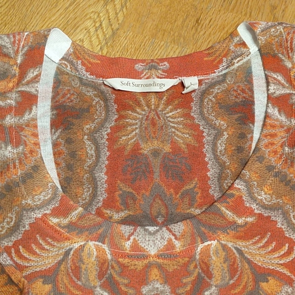 Soft surroundings Spice Market Top Size L earthy Bohemian - Picture 8 of 10